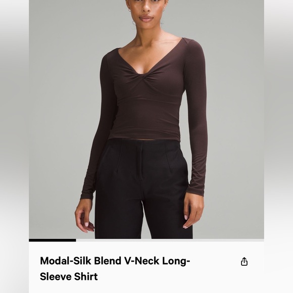 lululemon athletica Sweaters - SOLD- Lululemon modal Silk V neck